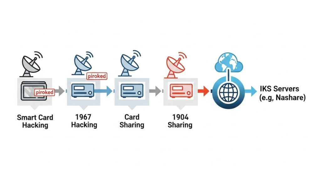 Smart card piracy to modern IKS servers like Nshare