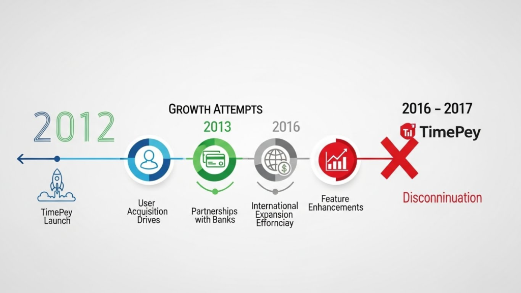 Zong TimePey Failure: A visual timeline showing TimePey launch (2012), growth attempts, and discontinuation (2016–2017).
