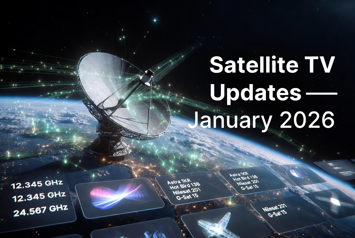 Satellite TV channel updates January 2026 showing global satellite channel changes