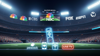 Super Bowl channel 2026 NBC broadcast stadium