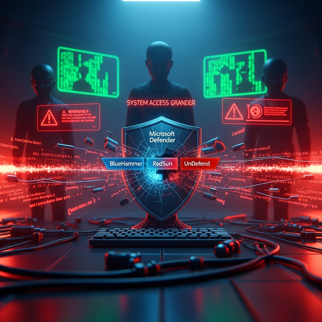 Microsoft Defender Zero-Day Vulnerabilities 2026 cyber attack visualization