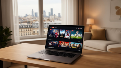 HP TV Plus free streaming service on a Windows laptop